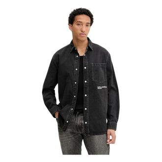 Karl Lagerfeld Denim Shirt - Heren - Spijkerjassen - Zwart - M - Denim - Jassen