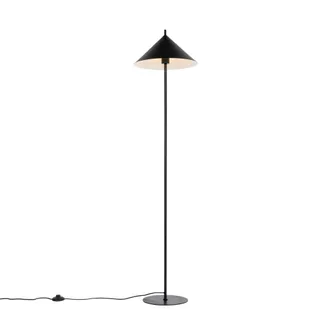 QAZQA Lampada Da Terra Triangolo - Design - Acciaio - Nero - Tondo Max. 1 X Watt - Qazqa