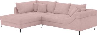 Mr. Couch Ecksofa »Portofino L-Form« 4 Bezugsqualitäten, 13,5 cm hohe Metall-Profilfüsse in matt-schwarz