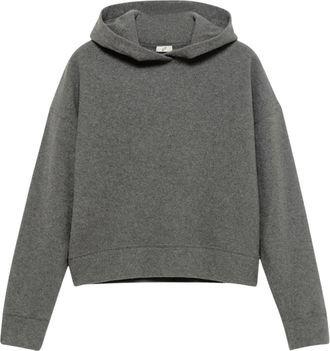 Bite Studios Wollen Hoodie Trui - Dames - Hoodies - Grijs - L - Wol - Hoodies & sweatvesten