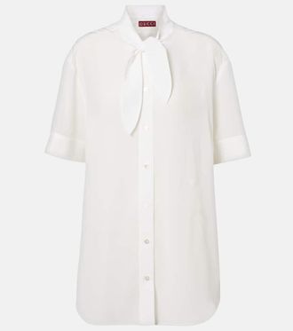 Gucci Sheer silk crepe shirt