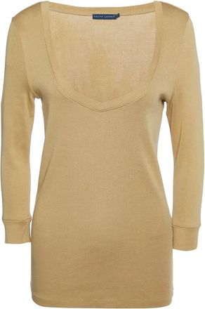 Ralph Lauren Pre-Owned cotton T-shirt - women - Cotton - L - Neutrals