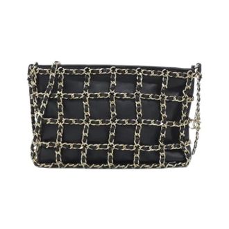 Chanel Pre-owned Lambskin Shoulder Bag - Dames - Pre-owned - Zwart - Maat: ONE Size Leer