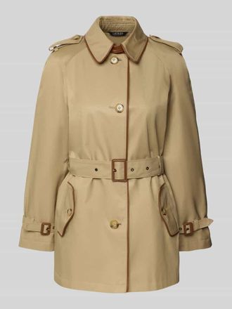 Lauren Ralph Lauren Trenchcoat mit Schulterriegeln und G&uuml;rtel in Sand, Gr&ouml;&szlig;e XS