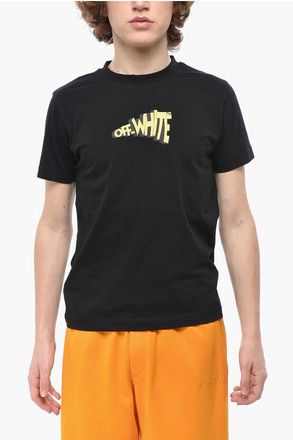 Off-white Crew Neck T-Shirt CARTOON ARROW With Printed Logo size Xxs