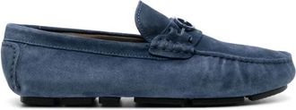 Baldinini Blauwe Leren Loafers Elegant Gesloten Platte - Heren - Loafers - Blauw - 41 EU - Leer - Schoenen