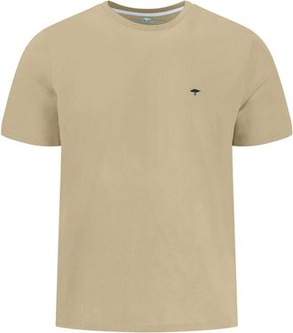 Fynch-Hatton T-Shirt FYNCH-HATTON, Herren, Gr. 4XL, pistachio, Jersey, Obermaterial: 100% Baumwolle, bestickt, unifarben, normal h&uuml;ftbedeckend, Rundhals, Shirts T-