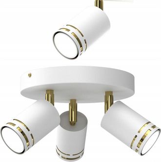 OEM L&aacute;mpara De Techo Oro Blanco Foco M&oacute;vil Led Gx53 Foco Pulido