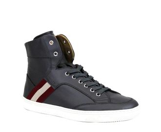 Bally Mens Calf Leather Hi-top Sneaker With