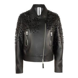 S.W.O.R.D 6.6.44 Leather Jackets, female, Black, 2XL, Asymmetrical Leather Biker Jacket