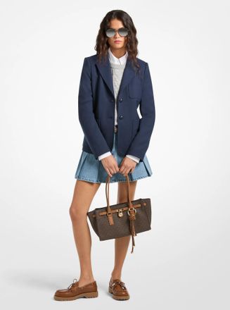 Michael Kors Stretch Wool Blend Twill Blazer