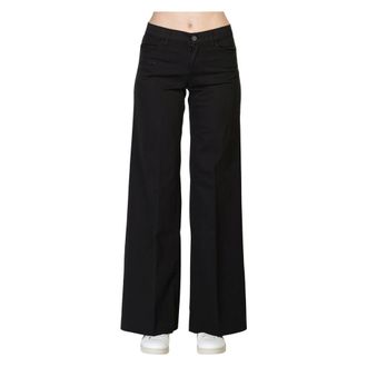 Kiltie Wide Trousers, female, Black, Size: M Wide Leg Trousers