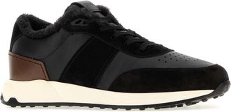Tod's Mens Mont Sneaker Black Leather Suede