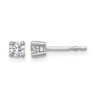 Diamond2Deal 14k Gold 3/8 ct Round Lab Grown Diamond Stud Earrings VS Clarity, D-E Color