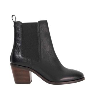 Dune London Dames/Dames Pasil Leren Blokhak Laarzen (Zwart)
