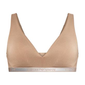 Emporio Armani Bras, female, Beige, Size: XS Logo Bra