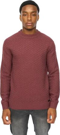 Duck and Cover Heren Matera Gestructureerde Gebreide Trui (Rozijn)