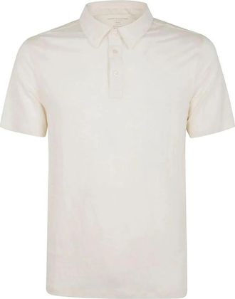 Majestic Filatures Poloshirt met korte mouwen - Heren - Polos - Wit - S - Linnen - Tops