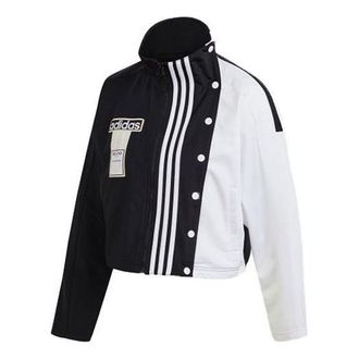adidas (WMNS) ( BLACKPINK Ros ) adidas originals Adibreak WB Retro Windbreaker Sports Jacket Black White GJ6561
