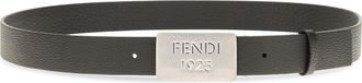 Fendi Mens 1925 Cuoio Romano Leather Belt Nero Calf Bos Taurus E Braces