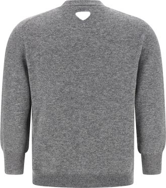 Prada Womens Gray Cashmere Cardigan Clothing