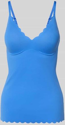 Skiny Skiny Unterhemd mit Muschelsaum Modell SENSATION in Blau, Gr&ouml;&szlig;e 40