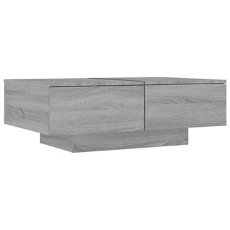 vidaXL Mesa De Centro Madera Contrachapada Gris Sonoma 90x60x31 Cm Vidaxl