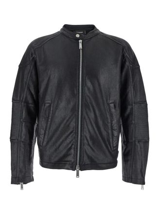 Dsquared2 Black Zip Up Bomber Jacket