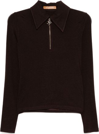 Rejina Pyo Jasmine polo top - Brown