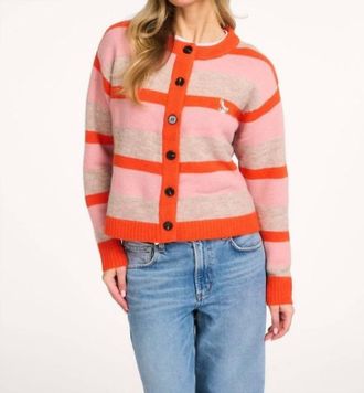 FRNCH Dana&iuml;n&eacute; Button-Down Cardigan In Roze