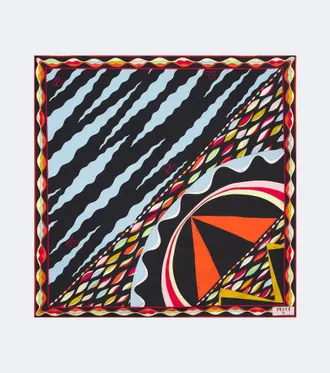 Pucci Fiamme and Nawaho silk twill scarf