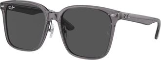 Ray-Ban Dark Grey Square Unisex Sunglasses RB2206D 139987 57