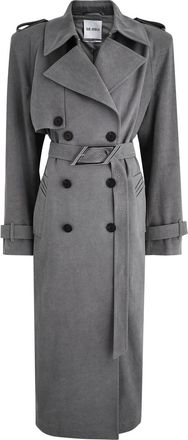 Grey trench coat womens uk clearance