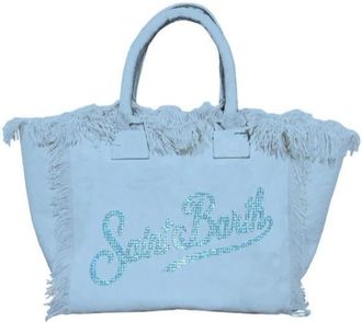 MC2 Saint Barth Tassen, Dames, Blauw, ONE Size, Polyester, Vanity Mini - 31 Strass