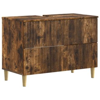 vidaXL Mueble De Lavabo Para Ba&ntilde;o Arnhem Roble Ahumado 82 X 41 X 59 Cm Vidaxl