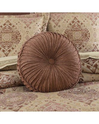 J. Queen New York Weston Tufted Round Decorative Throw Pillow
