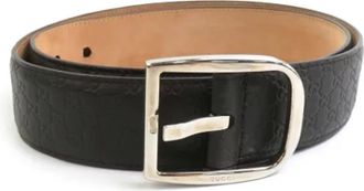 Gucci Vintage, unisex, Bruin, ONE Size, Leer, Pre-owned Standaard Riem