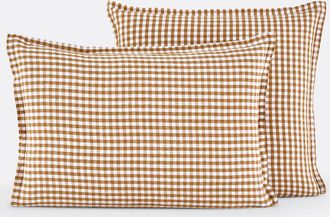 La Redoute Interieurs Kussensloop in gewassen linnen, Ac&eacute;lie Bronskleur