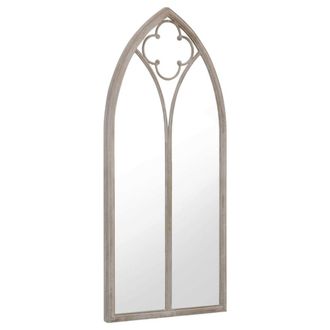 Berkfield Home Garden Mirror Sand 100x45 cm Iron for Outdoor Use in Beige