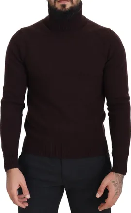 Dolce & Gabbana Mens Virgin Wool Turtleneck Brown