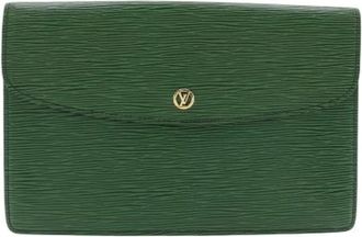 Louis Vuitton Pre-owned Montaigne 27 Epi Leren Clutch - Heren - Vintage Clutch - Groen - ONE Size - Leer - Vintage