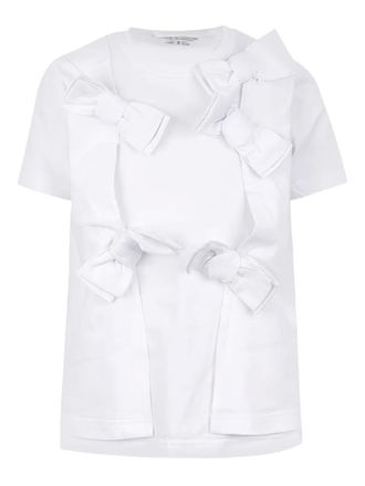 Comme Des Garçons T-shirt met strikdetail - Wit