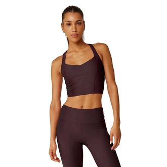 Beyond Yoga Beyond Yoga Powerbeyond Intensity Tank Top Womens Plum Racerback Cropped JDM2335