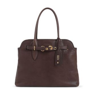 Miu Miu Dark Brown Aventure Large Tote