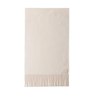 Prada Sciarpa Silk and Cashmere Scarf - female - Prada - Winter Scarves - Beige - ONE SIZE - Accessories