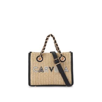 Carvela Womens Sorrento Bead Micro Bag - Black Fabric - One Size