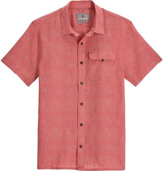 Royal Robbins Hempline Spaced Short Sleeve Hemp Blend Button-Up Shirt in Dusty Cedar at Nordstrom, Size Xx-Large