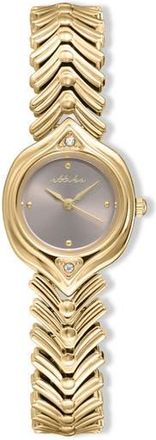 Ettika Round Case Chevron StrapWatch in Blush at Nordstrom Rack