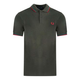 Fred Perry Twin getipt M3600 L85 bruin poloshirt