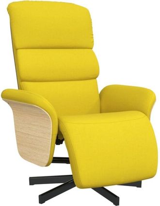 vidaXL Vidaxl - Sillón reclinable con reposapiés tela amarillo claro
